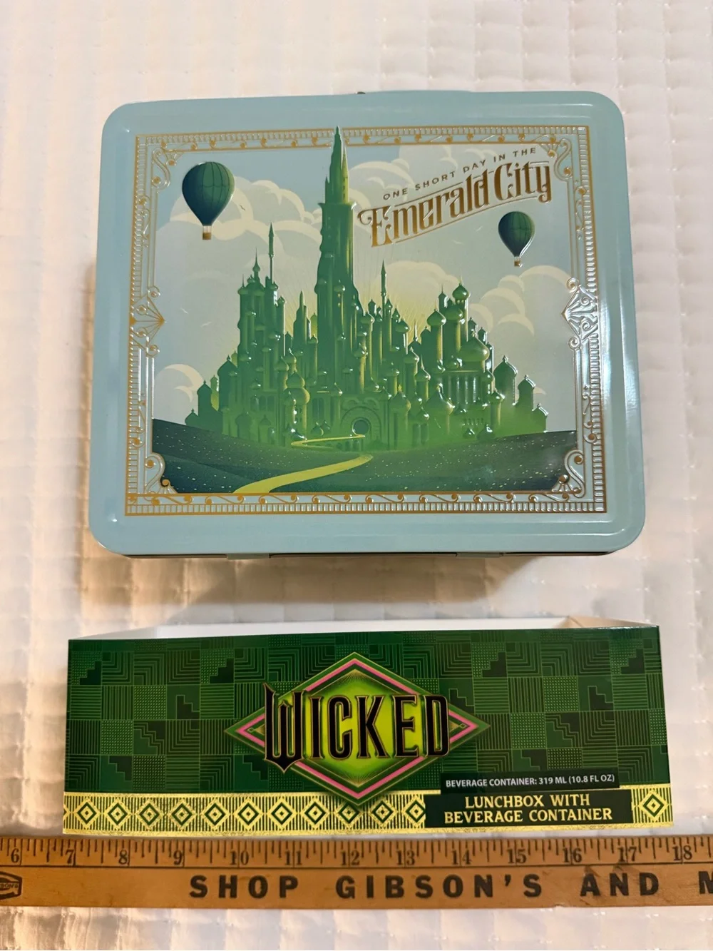Wicked Emerald City Lunchbox - Light Blue with Green Accents